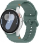 Ремешок BeCover Ribbed Tape для Samsung Galaxy Watch (20mm) 3 41mm/4/5/6/7 40-44mm (712041) Dark Green - фото  - интернет-магазин электроники и бытовой техники TTT