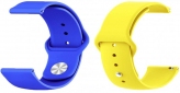 Набір ремінців BeCover Ukrainian Freedom для Xiaomi iMi KW66 (22mm)/Mi Watch Color/Haylou LS01/Watch S1 (707826) Yellow- Blue - фото  - інтернет-магазин електроніки та побутової техніки TTT