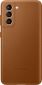 Панель Samsung Leather Cover для Samsung Galaxy S21 Plus (EF-VG996LAEGRU) Brown - фото  - интернет-магазин электроники и бытовой техники TTT