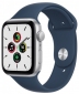 Apple Watch SE GPS 44 mm Silver Aluminium Case with Abyss Blue Sport Band (MKQ43UL/A) - фото  - интернет-магазин электроники и бытовой техники TTT