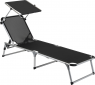 Крісло розкладне Bo-Camp Sun Lounger With Sunscreen 5 Positions (1304460) Black  - фото  - інтернет-магазин електроніки та побутової техніки TTT