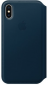 Панель Apple Leather Folio iPhone X Midnight Blue - фото  - интернет-магазин электроники и бытовой техники TTT