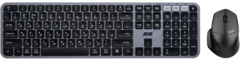 Беспроводной комплект мышь+клавиатура 2E MK440 WL BT EN/UKR (2E-MK440WBGR_UA) Grey  - фото  - интернет-магазин электроники и бытовой техники TTT