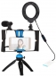 Комплект блогера Puluz PKT3025L 4в1 (свет, крепление, держатель для телефона, микрофон) - фото  - интернет-магазин электроники и бытовой техники TTT