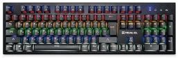Клавиатура Real-El M14 Backlit Blue Switch USB (EL123100028) Black - фото  - интернет-магазин электроники и бытовой техники TTT