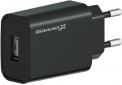 Сетевое зарядное устройство Grand-X CH-550B Quickcharge QС3.0 USB Black - фото  - интернет-магазин электроники и бытовой техники TTT