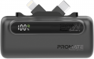 УМБ Promate PowerUp-Duo 5000 mAh USB-C порт USB-C/Lightning (powerup-duo.black) Black  - фото  - интернет-магазин электроники и бытовой техники TTT