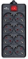 Сетевой удлинитель Real-El RS-8 Protect 1.8m Black - фото  - интернет-магазин электроники и бытовой техники TTT