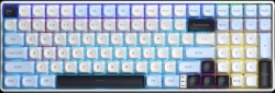 Клавиатура беспроводная AULA S100pro KRGD Brown Switch Bluetooth/2.4G/Type-C White - Black RGB (6948391205755) - фото  - интернет-магазин электроники и бытовой техники TTT